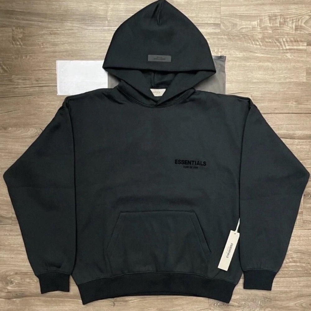 Essentials Black Hoodie for Men